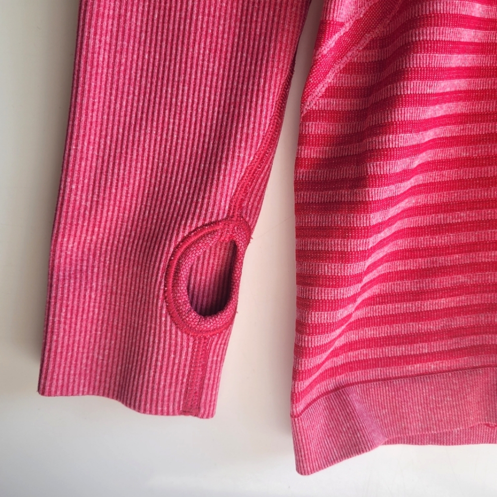 Lululemon Swiftly Tech Long Sleeve Crew In Heathered Berry Rumble W3M22S Size 6 - Picture 4 of 10